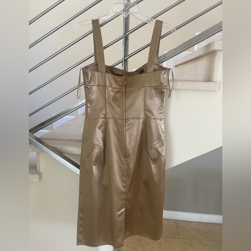 Vintage Dolce & GABBANA Elegant Brown Sleeveless Dress - Picture 3 of 15